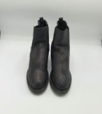 Botine  dama 39 imitatie de piele , material textil  , negru - imagine 2
