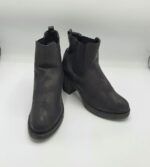 Botine  dama 39 imitatie de piele , material textil  , negru