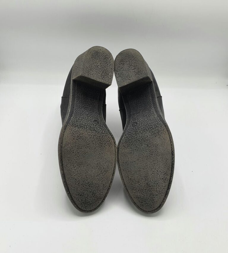 Botine  dama 39 imitatie de piele , material textil  , negru - imagine 4