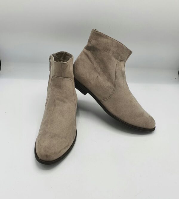 Botine dama Amisu 39 material textil , crem - imagine 1