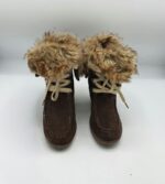 Botine dama Amisu 37 material textil , maro - imagine 2