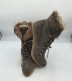 Botine dama Venturini  38 piele intoarsa , maro