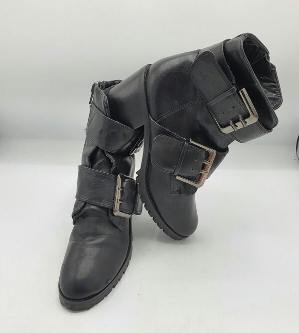Ghete dama Buffalo 38 imitatie de piele , negru - imagine 1