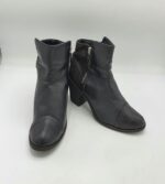 Botine dama Divided 38 imitatie de piele , negru