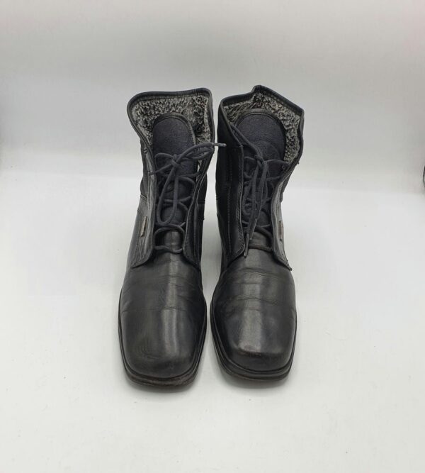 Ghete dama Gabor 38 piele , imitatie de piele , negru - imagine 2