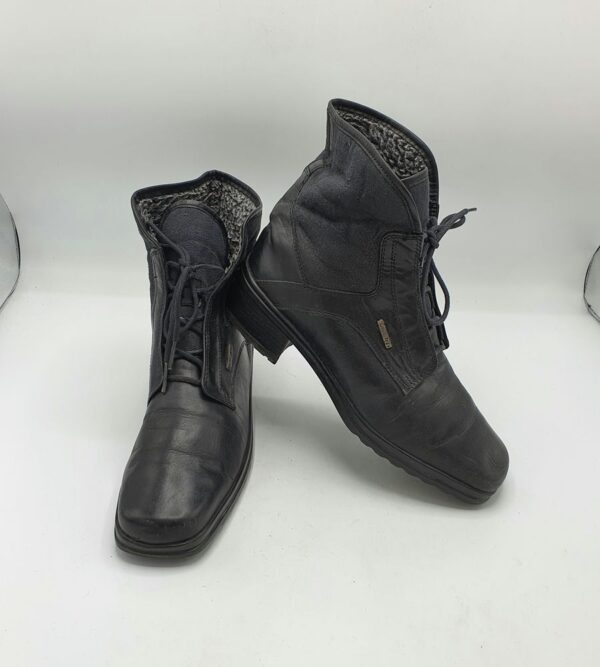 Ghete dama Gabor 38 piele , imitatie de piele , negru - imagine 1