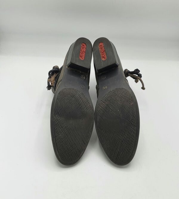 Botine  dama Rieker 39 imitatie de piele , gri - imagine 4