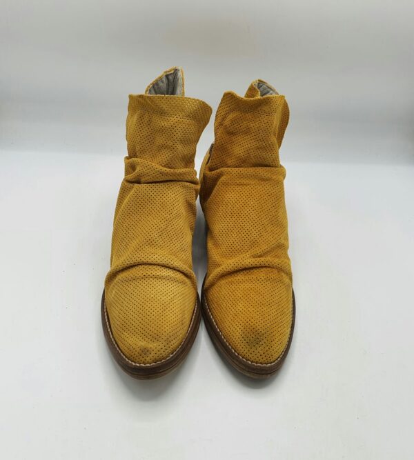 Botine  dama Tamaris 39 piele intoarsa , maro - imagine 2