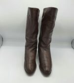 Cizme  dama 37.5 piele , imitatie de piele , maro - imagine 2