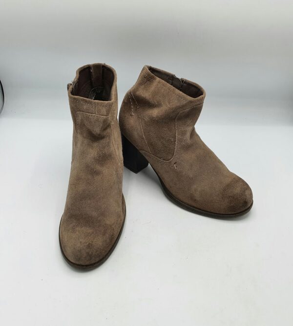 Botine dama Venturini 39 piele intoarsa , maro - imagine 1