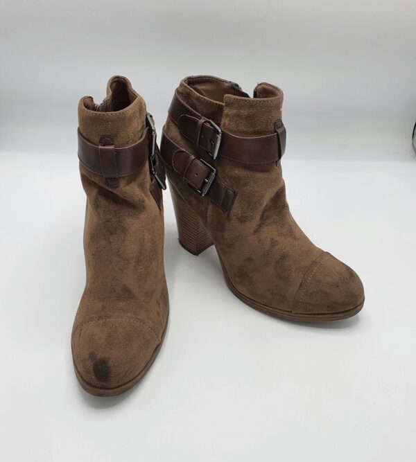 Botine dama Graceland 38 imitatie de piele ,  material textil , maro - imagine 1