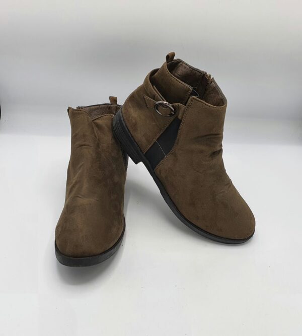 Botine dama 38 material textil , maro - imagine 1