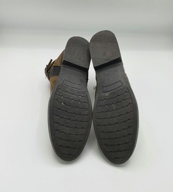Botine dama 38 material textil , maro - imagine 3
