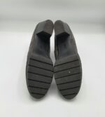 Botine  dama 38 imitatie de piele , material textil , gri negru - imagine 4