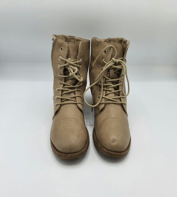 Ghete  dama Jumex 37 imitatie de piele , crem - imagine 2