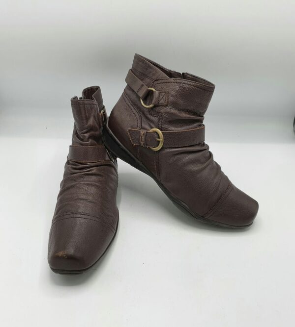 Botine  dama M&S 40 piele , maro - imagine 1