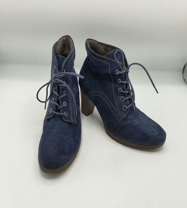 Botine dama  Tamaris 39 material textil , albastru - imagine 1