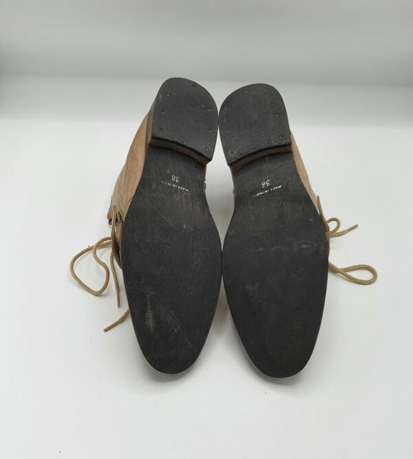Ghete  dama  38 piele , crem - imagine 4