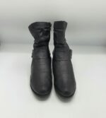 Botine dama  Rieker 40  imitatie de piele, negru (imblanite) - imagine 2