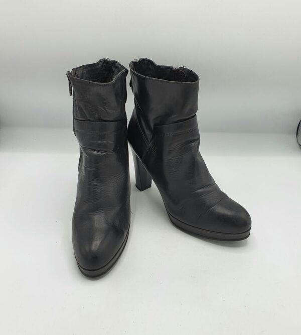 Cizme dama  Manas 38 piele , negru - imagine 1