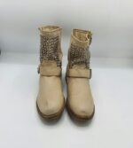 Botine dama  Jumex 39 imitatie de piele,  crem - imagine 2