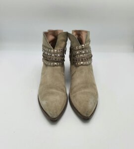 Botine dama  Janet 40 piele intoarsa , gri - imagine 2
