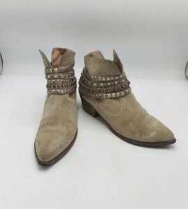 Botine dama  Janet 40 piele intoarsa , gri