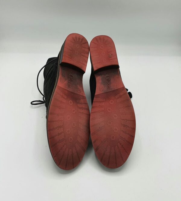 Botine dama s'Oliver 38 piele intoarsa , negru - imagine 3