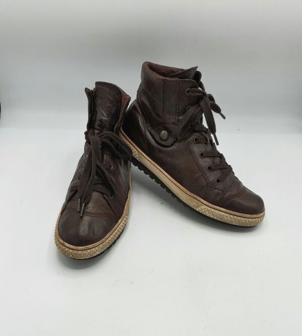 Ghete  dama Gabor 38.5 piele , maro - imagine 1