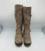 Cizme  dama 38 (imblanite) piele intoarsa , maro - imagine 2