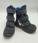 Cizme copii 28 material textil , piele intoarsa , albastru