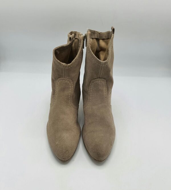 Botine dama  S'Oliver 39 piele intoarsa , crem - imagine 2