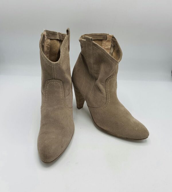 Botine dama  S'Oliver 39 piele intoarsa , crem - imagine 1