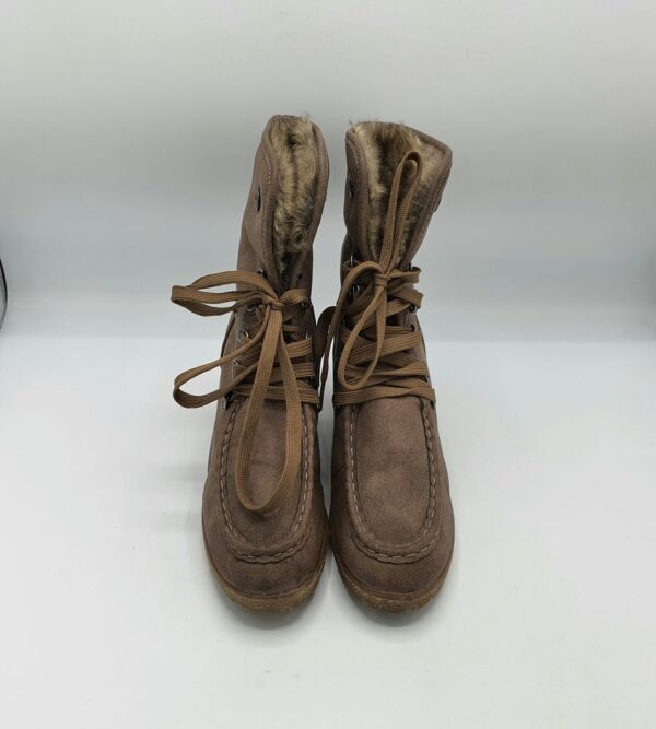 Ghete  dama  40 imitatie de piele , maro  (imblanite) - imagine 3
