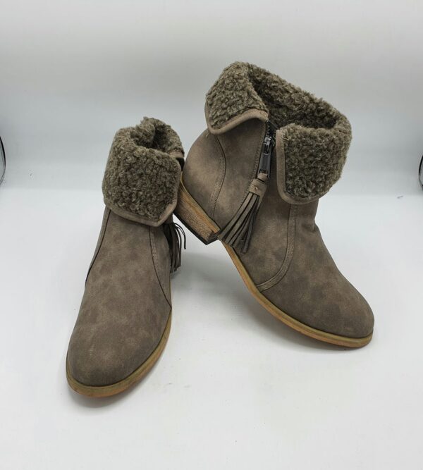 Botine dama George 39 imitatie de piele , maro - imagine 1