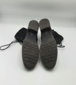 Ghete dama Juliet 39 imitatie de piele , material textil , negru - imagine 4