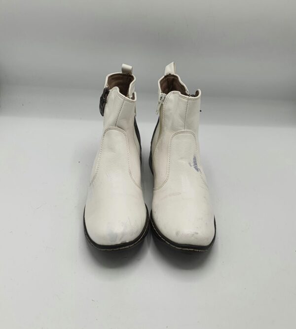 Botine  dama Julietta 36 imitatie de piele , alb - imagine 2