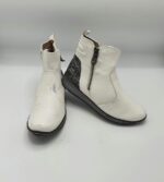 Botine  dama Julietta 36 imitatie de piele , alb