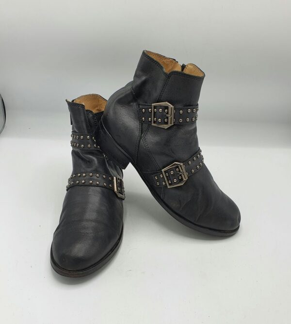 Botine  dama 37 piele , negru - imagine 1