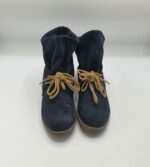 Botine  dama Rosa 37 material textil , bleumarin - imagine 2