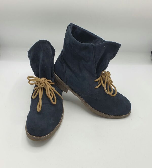 Botine  dama Rosa 37 material textil , bleumarin - imagine 1