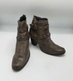 Botine dama  Dave 37 imitatie de piele , piele , maro negru