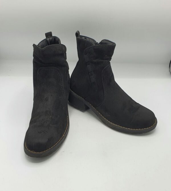 Botine dama  Easy Street 38 material textil , negru - imagine 1