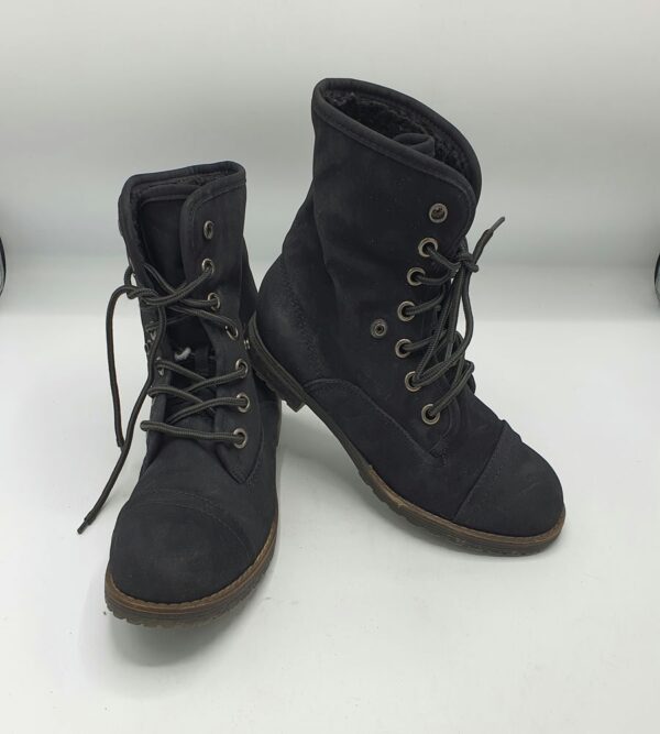 Ghete dama  37  imitatie de piele , negru (imblanite) - imagine 1