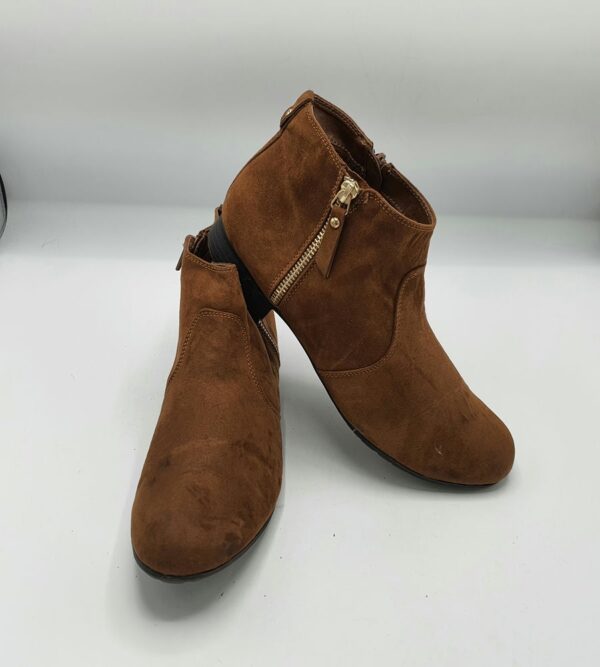 Botine dama  40 material  textil  , maro - imagine 1
