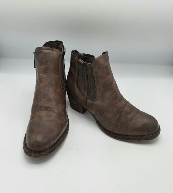 Botine dama Rieker 39 imitatie de piele , maro - imagine 1