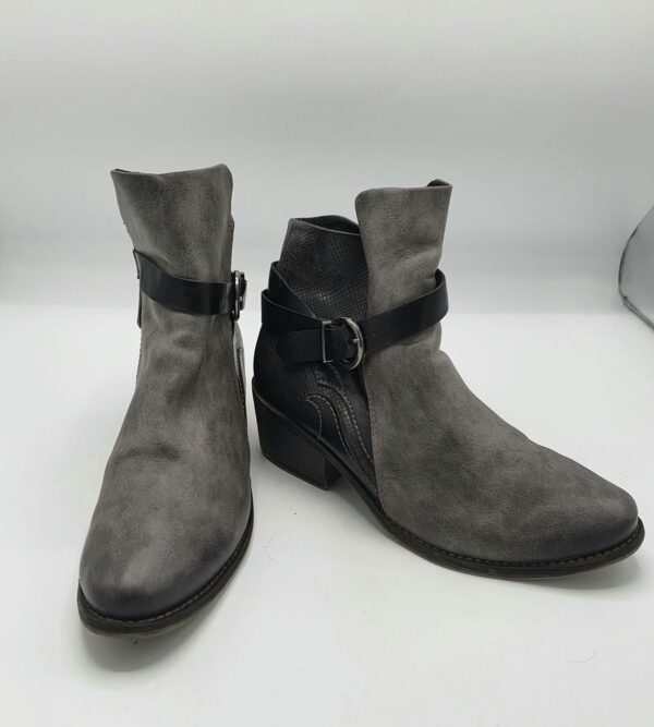 Botine  dama Marco Tozzi 38 imitatie de piele , gri - imagine 1