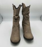 Botine dama  40 imitatie de piele , maro - imagine 2