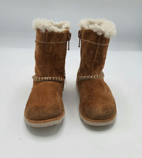 Cizme dama  Clarks 21  piele intoarsa , maro (imblanite) - imagine 2
