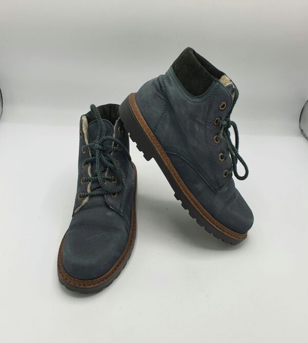 Ghete  dama Rieker 36  piele , albastru (imblanite) - imagine 1